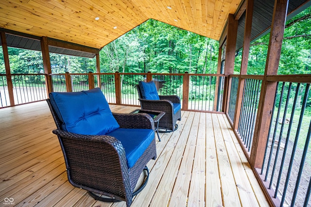 3463 Plum Creek Rd, Nashville, IN 47448 - view of wooden deck
