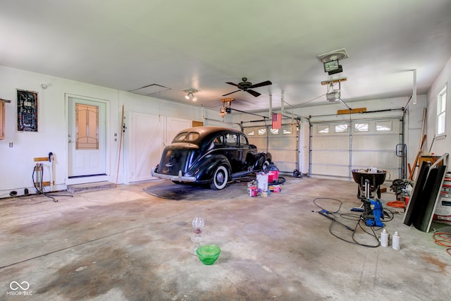 132 S First St, Jamestown, IN 46147 - garage featuring a garage door opener