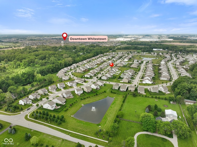 6830 Park Grove Blvd, Whitestown, IN 46075 - aerial view of residential area with a nearby body of water