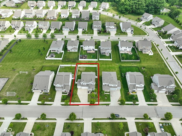 6830 Park Grove Blvd, Whitestown, IN 46075 - aerial view of residential area with property boundaries highlighted
