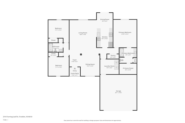2114 Turning Leaf Dr, Franklin, IN 46131 - home floor plan