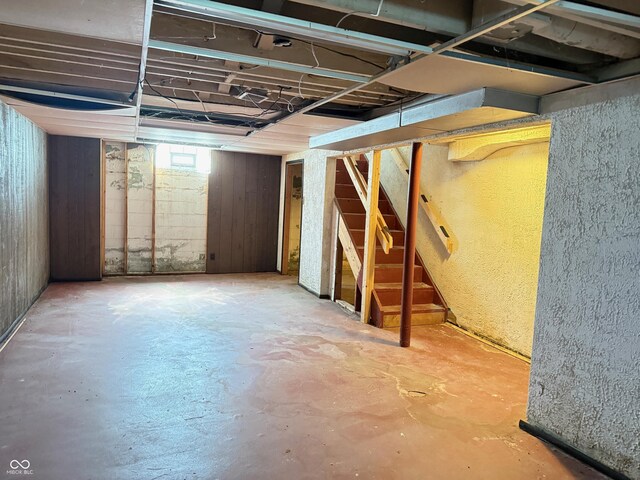 4853 Wentworth Blvd, Indianapolis, IN 46201 - basement with stairs