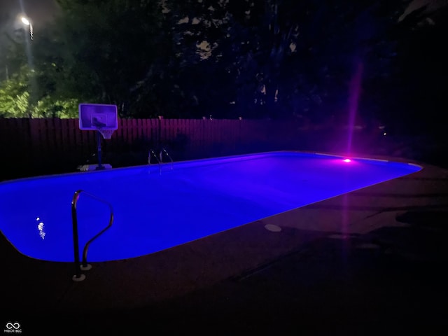 7935 N County Road 650 E, Brownsburg, IN 46112 - view of pool at night