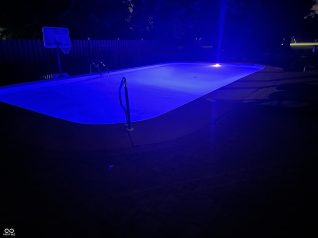 7935 N County Road 650 E, Brownsburg, IN 46112 - view of pool at night