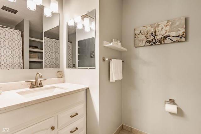 7935 N County Road 650 E, Brownsburg, IN 46112 - bathroom with vanity and baseboards