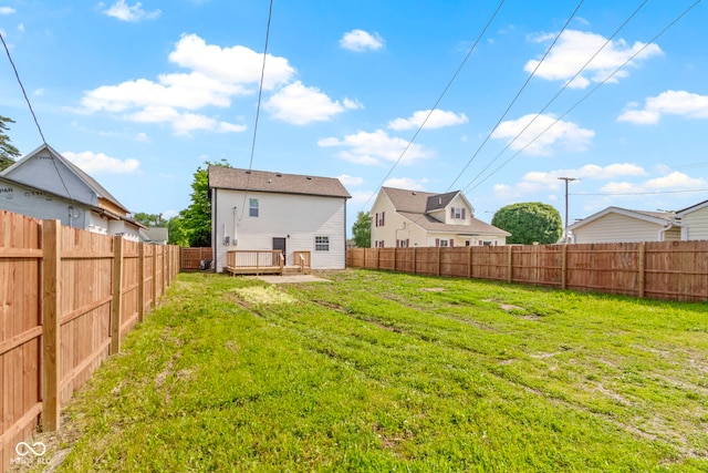 2111 S A St, Elwood, IN 46036 - rear view of house with a wooden deck