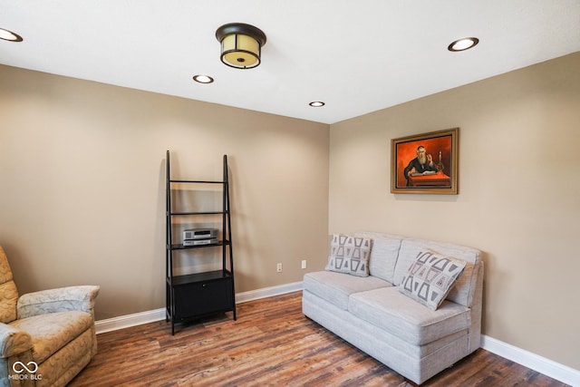 101 Meadowview Dr, Mooresville, IN 46158 - living area with wood finished floors, baseboards, and recessed lighting