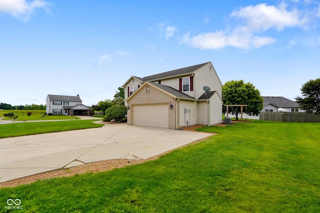 101 Meadowview Dr, Mooresville, IN 46158 - view of side of home with driveway, brick siding, and central AC