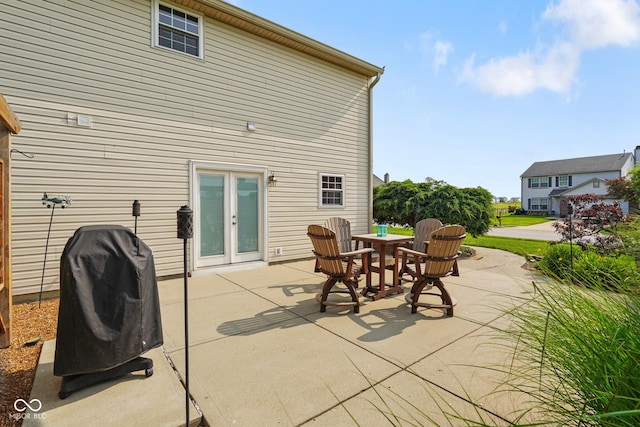 101 Meadowview Dr, Mooresville, IN 46158 - view of patio / terrace featuring a grill, outdoor dining area, and french doors