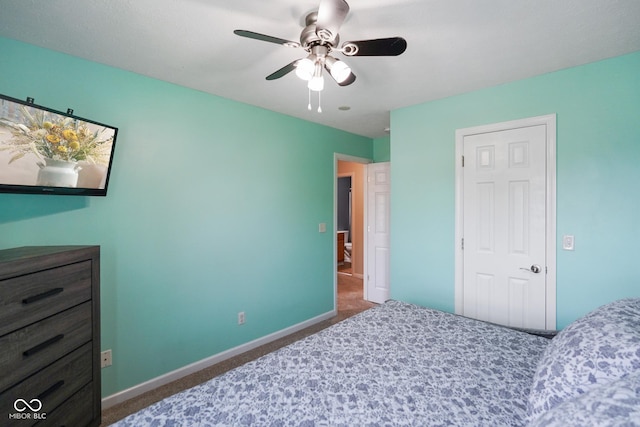 101 Meadowview Dr, Mooresville, IN 46158 - carpeted bedroom with baseboards and ceiling fan
