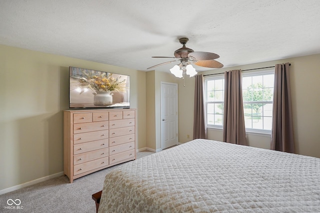 101 Meadowview Dr, Mooresville, IN 46158 - bedroom featuring carpet, baseboards, and a ceiling fan