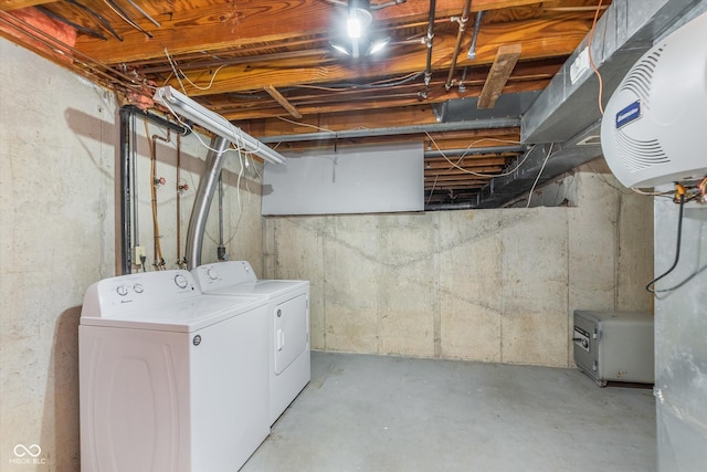 8205 Picadilly Ln, Indianapolis, IN 46256 - unfinished below grade area with independent washer and dryer