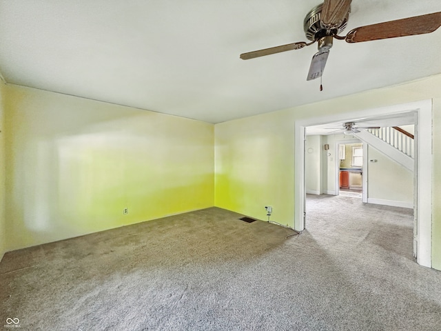 621 N Livingston Ave, Indianapolis, IN 46222 - carpeted spare room with a ceiling fan