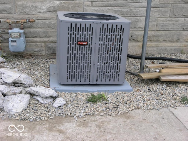 3456 S Sadlier Dr S, Indianapolis, IN 46239 - exterior view of central air condition unit and gas meter