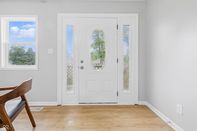 450 N Fenton Ave, Indianapolis, IN 46219 - entryway featuring healthy amount of natural light and light wood-style flooring