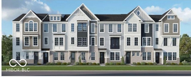 402 Elite St Unit 2-606, Westfield, IN 46074 - townhome / multi-family property featuring a front lawn