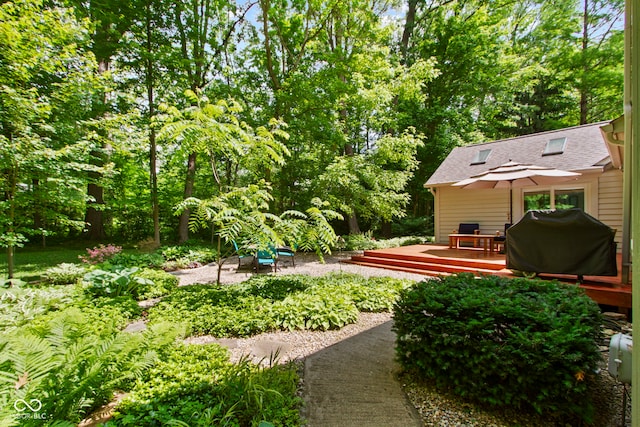 7426 Shadow Wood Dr, Indianapolis, IN 46254 - view of yard featuring a deck