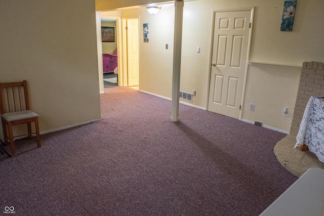 7402 Broadview Dr, Indianapolis, IN 46227 - finished below grade area with carpet floors and a wainscoted wall