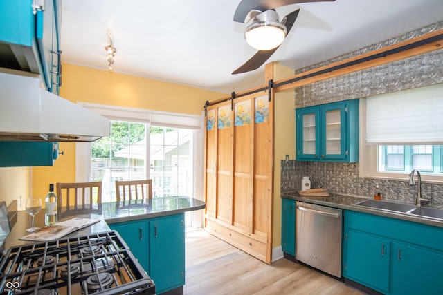 5133 E Michigan St, Indianapolis, IN 46219 - kitchen featuring dishwasher, a sink, ceiling fan, range, and healthy amount of natural light