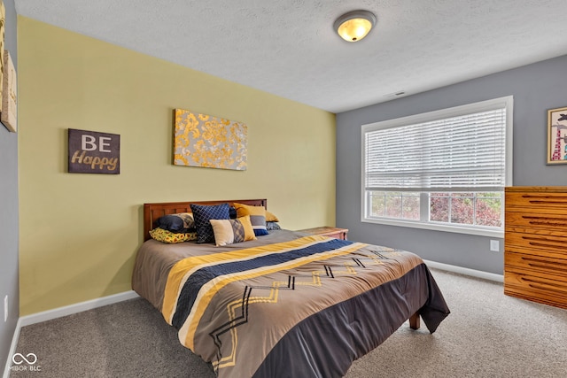 13766 Heatherfield Dr, Fishers, IN 46038 - bedroom with carpet floors, baseboards, and a textured ceiling