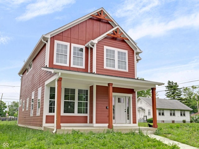 2903 Winthrop Ave, Indianapolis, IN 46205 - view of front of property featuring covered porch and board and batten siding