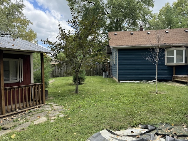 1206 Mcdougal St, Indianapolis, IN 46203 - view of yard with central AC