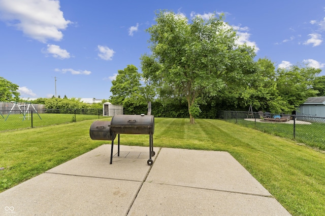 1313 Kenwood Dr, Greenwood, IN 46143 - view of patio / terrace featuring area for grilling