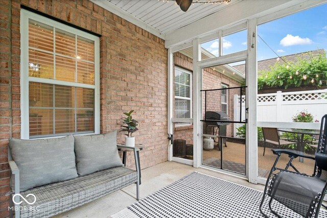 1905 Persimmon Grove Dr, Indianapolis, IN 46234 - sunroom / solarium with ceiling fan