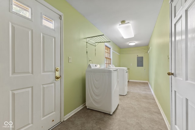 308 Hickory Hill Dr, Terre Haute, IN 47802 - washroom featuring independent washer and dryer, baseboards, and electric panel