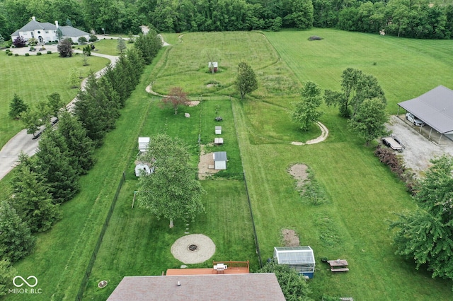 11198 N 650 W, Fountaintown, IN 46130 - aerial overview of property's location with rural landscape