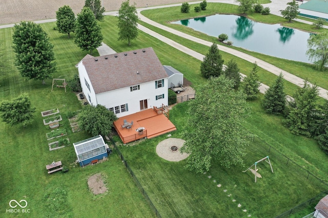 11198 N 650 W, Fountaintown, IN 46130 - aerial view of property and surrounding area with a large body of water