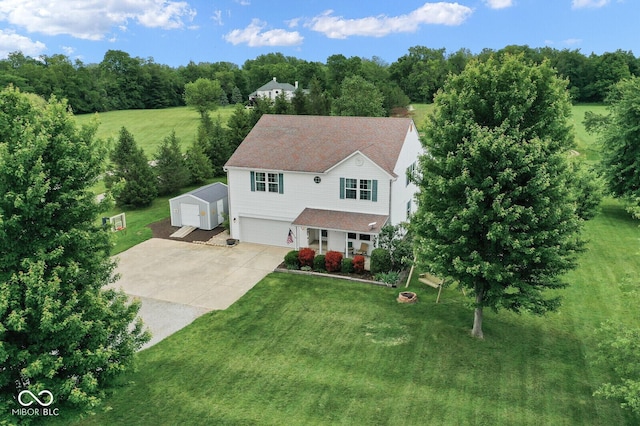 11198 N 650 W, Fountaintown, IN 46130 - aerial view of property and surrounding area
