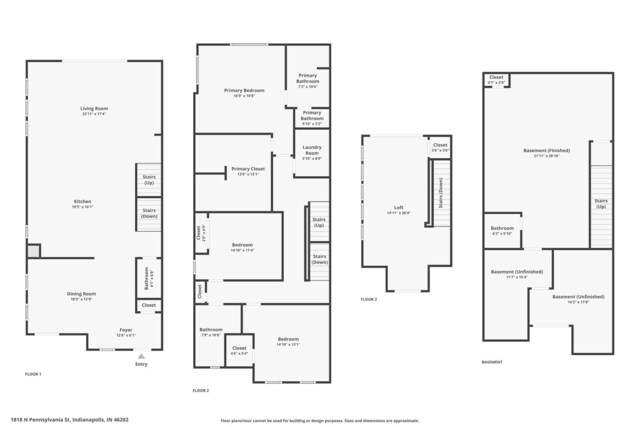 1818 N Pennsylvania St, Indianapolis, IN 46202 - home floor plan