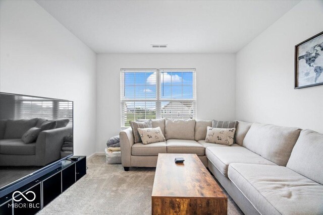 6507 W Whispering Way, Greenfield, IN 46140 - carpeted living room featuring baseboards