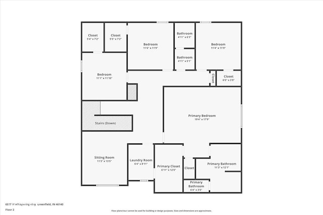 6507 W Whispering Way, Greenfield, IN 46140 - property floor plan