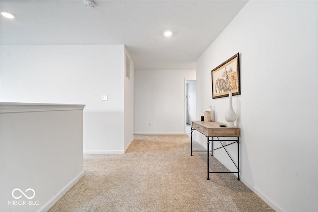 6507 W Whispering Way, Greenfield, IN 46140 - corridor featuring carpet floors, recessed lighting, and baseboards