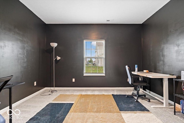 6507 W Whispering Way, Greenfield, IN 46140 - carpeted home office featuring baseboards