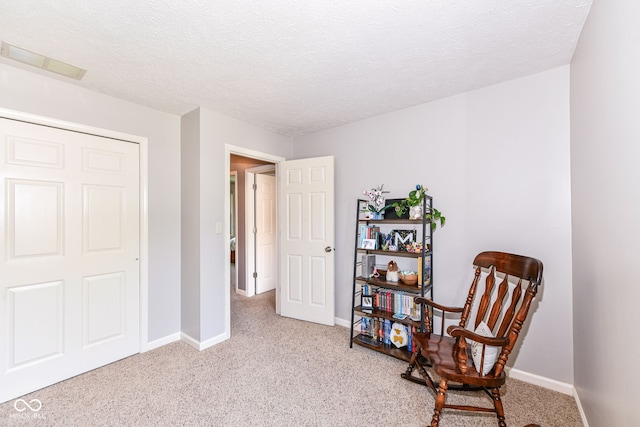 6580 Kings Ct, Avon, IN 46123 - living area featuring light carpet and a textured ceiling