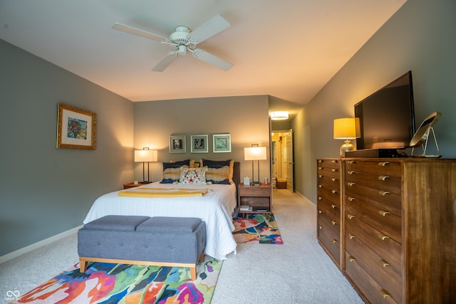131 Olde Mill Bay, Indianapolis, IN 46260 - carpeted bedroom with ceiling fan and baseboards