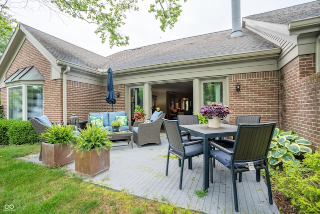 131 Olde Mill Bay, Indianapolis, IN 46260 - view of patio / terrace with an outdoor hangout area and outdoor dining area