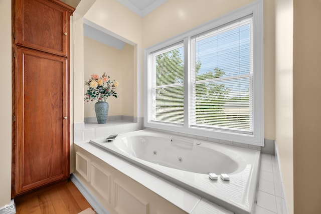 5439 E Kinderhook Rd, Scottsburg, IN 47170 - full bath with a tub with jets and ornamental molding