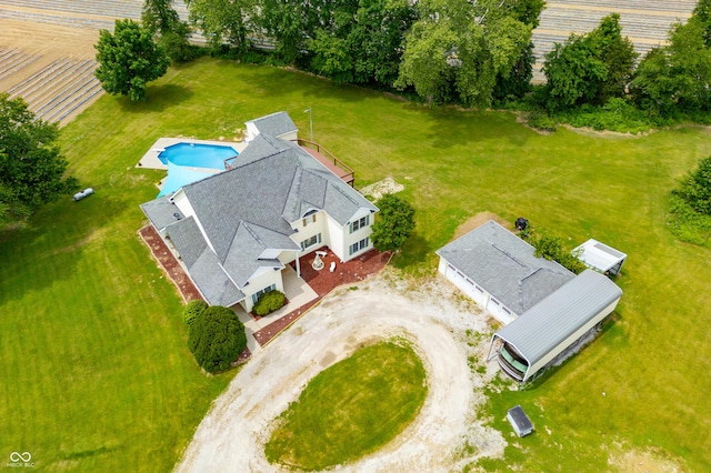 5439 E Kinderhook Rd, Scottsburg, IN 47170 - view from above of property featuring a pool area