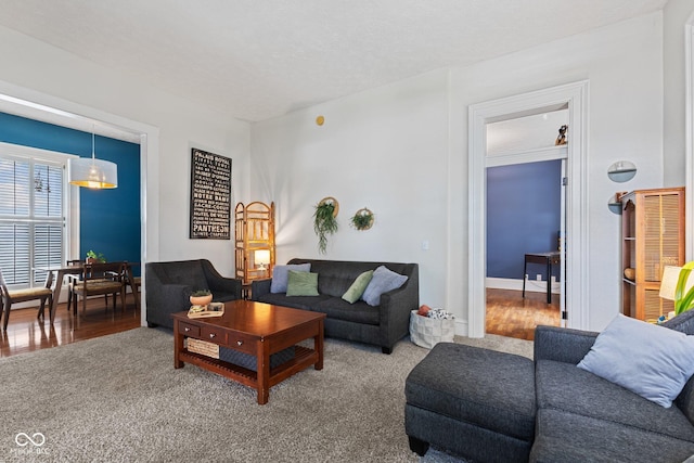 245 S Washington St, Danville, IN 46122 - carpeted living area featuring baseboards