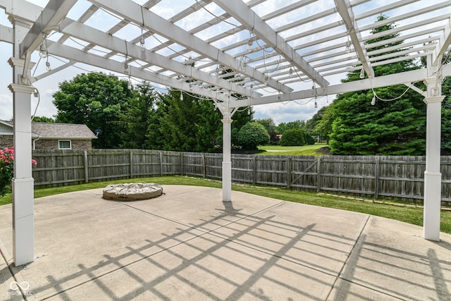 4650 Blue Marlin Way, Indianapolis, IN 46239 - fenced backyard with a patio area and a pergola