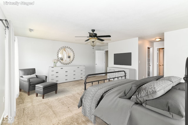 4650 Blue Marlin Way, Indianapolis, IN 46239 - bedroom with light colored carpet and ceiling fan