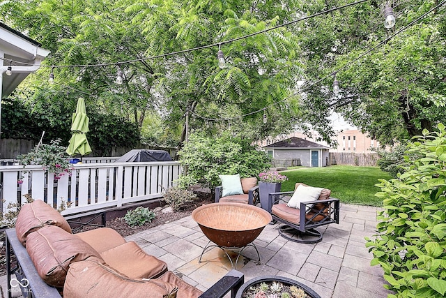 1548 N Park Ave, Indianapolis, IN 46202 - view of patio featuring an outdoor structure