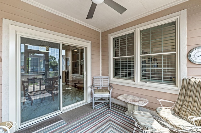 11244 Blackwalnut Pt, Indianapolis, IN 46236 - view of patio / terrace with ceiling fan