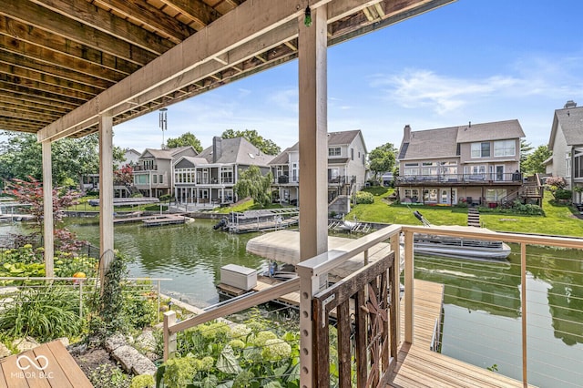 11244 Blackwalnut Pt, Indianapolis, IN 46236 - dock with a water view and a residential view