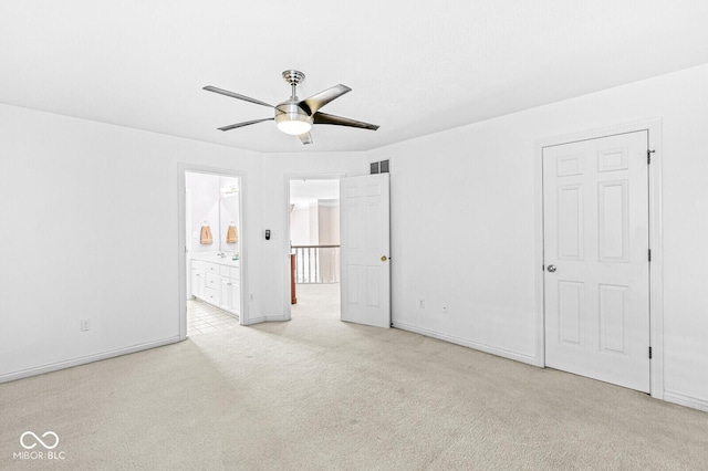 11244 Blackwalnut Pt, Indianapolis, IN 46236 - unfurnished bedroom featuring carpet, ensuite bathroom, and ceiling fan