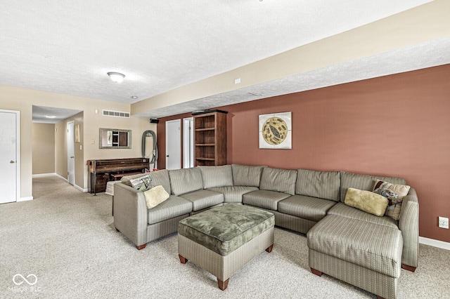 11244 Blackwalnut Pt, Indianapolis, IN 46236 - living area featuring light carpet and a textured ceiling